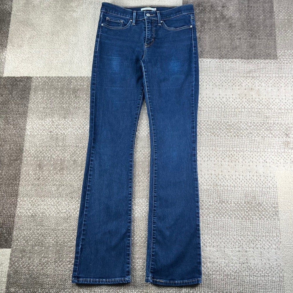 Levis 315 Shaping Bootcut Jeans Women 29 Dark Wash Blue Denim Mid Rise